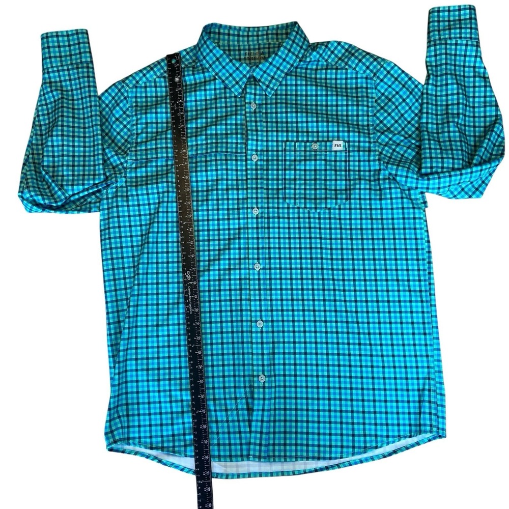 Field & Stream Fishing Shirt Mens XL Green/Blue Vented Button Up Shirt - Picture 4 of 9